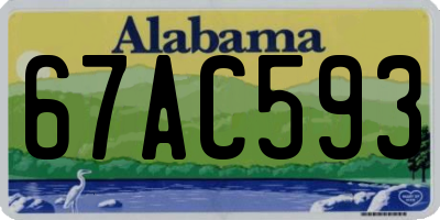 AL license plate 67AC593