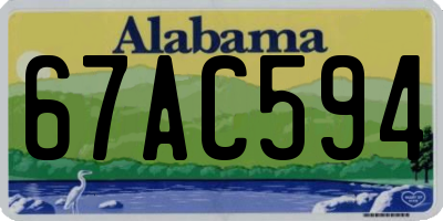 AL license plate 67AC594