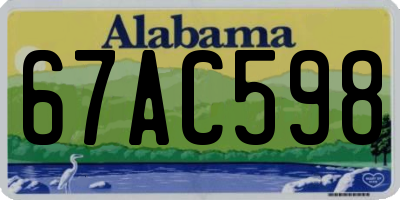 AL license plate 67AC598