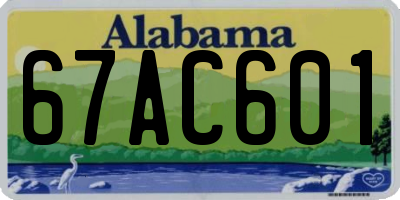 AL license plate 67AC601