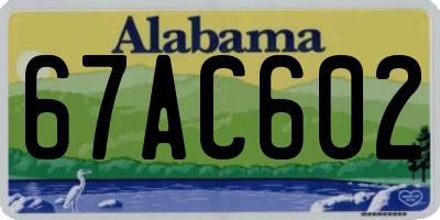 AL license plate 67AC602