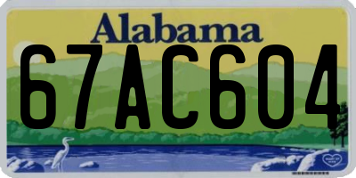 AL license plate 67AC604