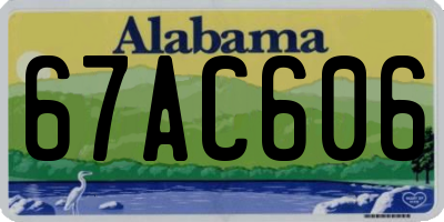 AL license plate 67AC606