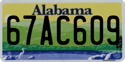 AL license plate 67AC609