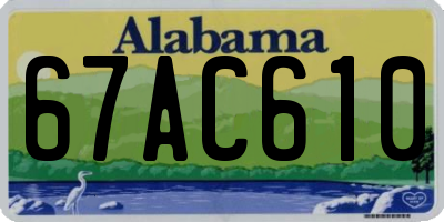 AL license plate 67AC610
