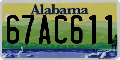 AL license plate 67AC611
