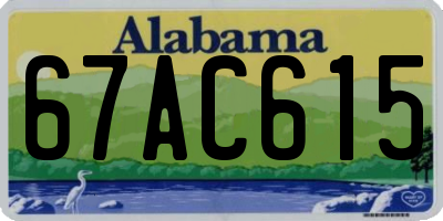 AL license plate 67AC615