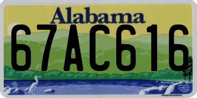 AL license plate 67AC616