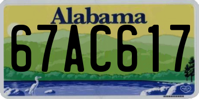 AL license plate 67AC617
