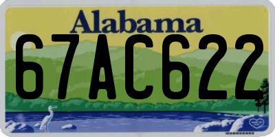 AL license plate 67AC622