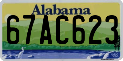 AL license plate 67AC623
