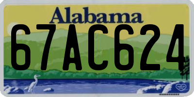 AL license plate 67AC624