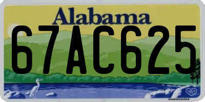 AL license plate 67AC625