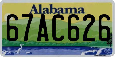AL license plate 67AC626