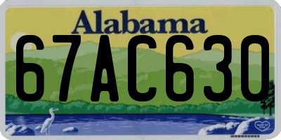 AL license plate 67AC630