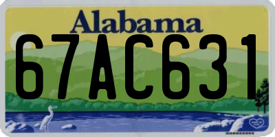 AL license plate 67AC631