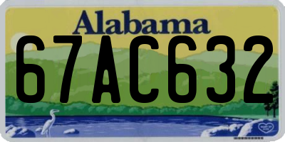 AL license plate 67AC632