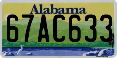 AL license plate 67AC633