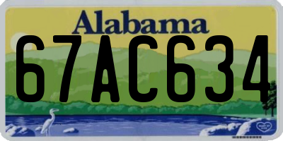 AL license plate 67AC634