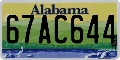 AL license plate 67AC644