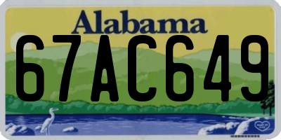 AL license plate 67AC649