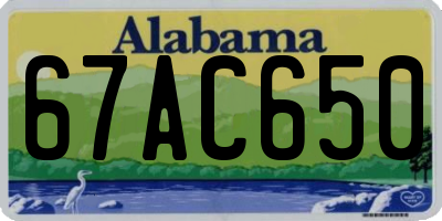 AL license plate 67AC650