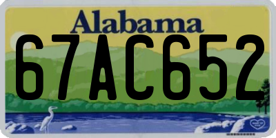 AL license plate 67AC652