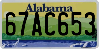 AL license plate 67AC653