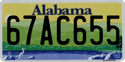 AL license plate 67AC655
