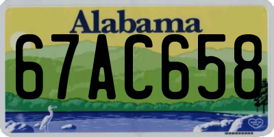 AL license plate 67AC658