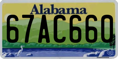 AL license plate 67AC660