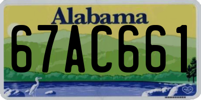 AL license plate 67AC661