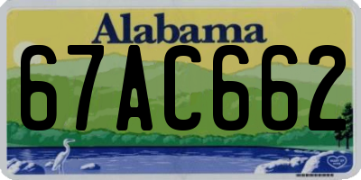 AL license plate 67AC662