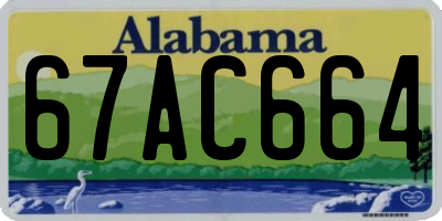 AL license plate 67AC664