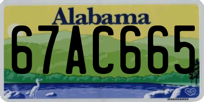 AL license plate 67AC665