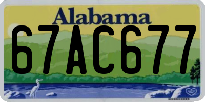 AL license plate 67AC677