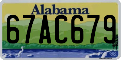 AL license plate 67AC679