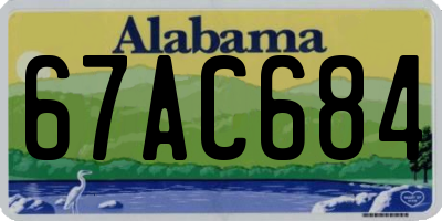 AL license plate 67AC684