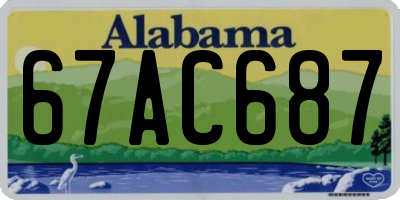 AL license plate 67AC687