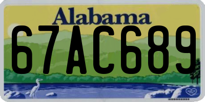 AL license plate 67AC689
