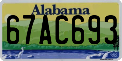 AL license plate 67AC693