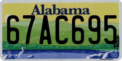 AL license plate 67AC695