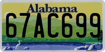 AL license plate 67AC699