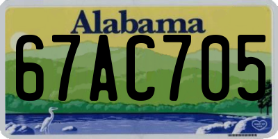 AL license plate 67AC705
