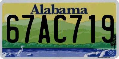 AL license plate 67AC719