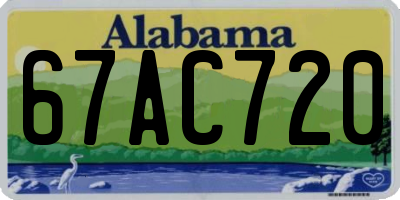 AL license plate 67AC720