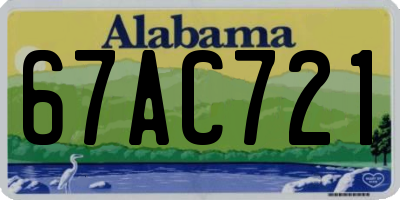 AL license plate 67AC721