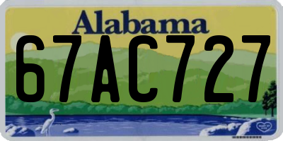AL license plate 67AC727