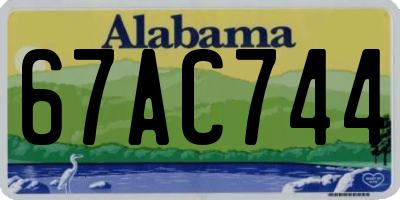 AL license plate 67AC744