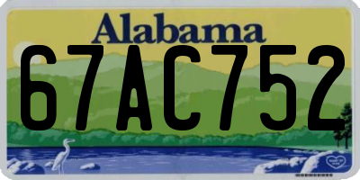 AL license plate 67AC752